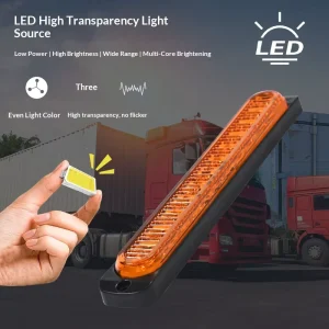 Truck LED Lighting Combo LED Work Light Flowing Tail Light Side Strobe Warning Light 12-24V Plastic Truck Trailer