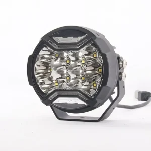 Truck Lighting System 5 Inch Side Shooter Light With DRL LED Round Amber Tractor Offroad LED Driving Lights