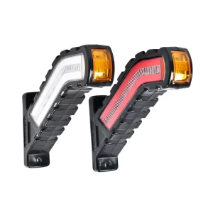 Truck Lighting System Car Warning Truck Light Signal Trailer Parts Round LED Three Sides Marker Light