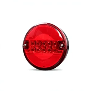 Truck Lights 12 24V LED Red Flashing Turn Signal Burger Light 55 Inch Round Lamp Tail Light