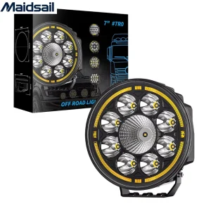 Truck Searchlight 7inch Round Off-Road Light Remote LED Spotlight Work Light