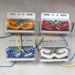 Truck Side Light Amber Red White Blue Green Waterproof Clearance Indicator 24V LED Flash Marker Lamp
