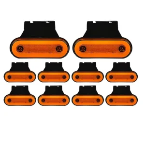 Truck Sidelight 12V 24V LED Parking Lights Trailer Dimensions Cargo Car Side Marker Lights Red White Amber