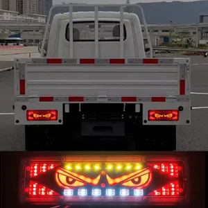 Truck Tail Light with Turn Signal Devil’s Eye LED Stop Brake Parking Reverse Lights for Car Pickup Trailor Lorry 12V 24V