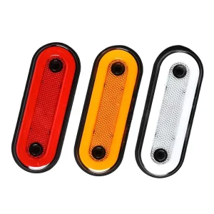 Utility Trailer Side Marker Lights Reflector 12V 24V LED Truck Clearance Lights Bus Van Camper Side Position Light Amber Red