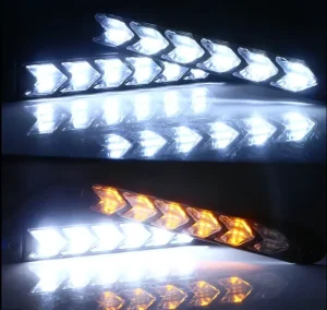 Turn Signal LED Lights Indicator Signal Light Led Turn Signal Lamp Daul Color Flow LED Car DRL Daytime Running Lamp