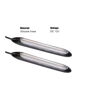 Turn Signal Lamp Daytime Running Light Strips Led With Yellow Car Headlight Sequential Flowing Auto