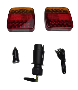 Turn Signal Light 12V 45 LED Tail Light Combination LED Rear Light Indicator Lamp PC+ABS 3 Funtion Running Brake 5 Magnets