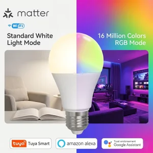 Tuya Smart RGB LED Bulb E27 9W WiFi Dimmable Alexa Google Home No Hub CRI 80 2700 6500K Color Temp 1 Year Warranty