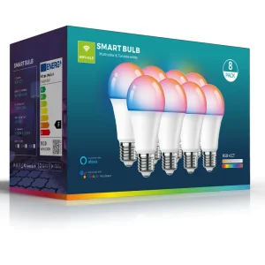 Tuya WIFI Smart RGB Light Bulb B22 Alexa CCT Color Adjustment Remote Control Stepless Dimming Cross Border E27 Smart Lighting