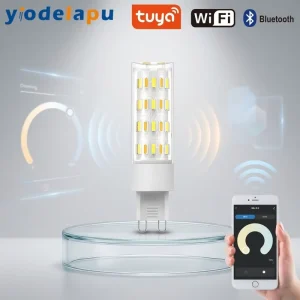Tuya Wi Fi 5W 2700 6500K Dimmable Smart G9 LED Bulb AC110V AC220V Smart Bulb Alexa Google APP Voice Control E14 E17 CRI 80