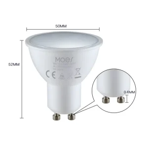 Tuya WiFi GU10 Smart Light LED Bulbs RGBCW 5W Dimmable Lamps Smart Life Remote Control Work with Alexa Google Home