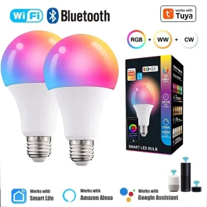 Tuya Wifi Smart Bulb Alexa LED Lamp E27 RGB Smart Light Bulbs 220V 110V Smart Lamps for Google Assisant Smart Life