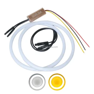 Two Color Replacement Switchback White Yellow Cotton 160mm Full Halo Rings Daytime Running Lights Accessories Car LED Angel Eyes