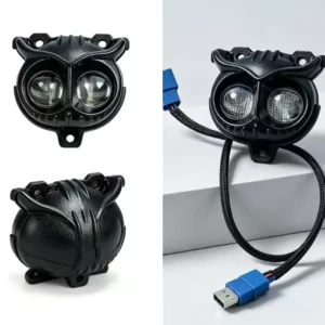 Two Wheeler Retro Owl Design LED Headlight Assembly For Motorcycle Spare Parts