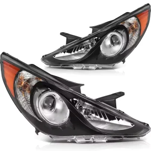 US Version Auto Headlights for Hyundai Sonata Headlights Original Halogen Semi assembly Black