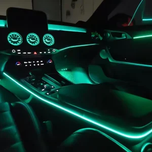 USB & App Control RGB Decorative Ambient Lighting Kit 7 Color Wire LED Strip for Car Interior Sound Controlled