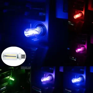 USB LED Car Atmosphere Light Multicolor Ambient Night Lamp for Car Interior Bedroom Hallway Decoration