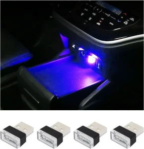 USB LED Car Interior Atmosphere Lamp Mini Portable Plug in Ambient Lighting Kit Universal Vehicle Accessories for Most Cars