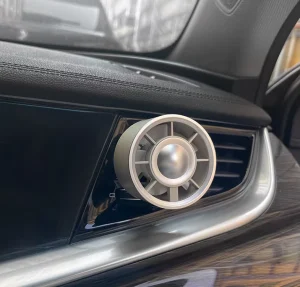 USB Mini Car Vent Cooling Fan Fragrance Diffuser Color Ambient Light Portable Auto Truck Interior Fan