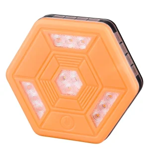 USB Rechargeable LED Road Warning Light With Magnetic Base 5 Lighting Modes & Waterproof For Vehicle Emergency
