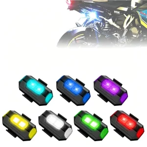 USB Rechargeable LED Strobe Light Anti Collision Emergency Warning Signal Indicator Lamp 12V MTD01 for Car Motorcycle