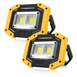 USB Rechargeable Work Light 30W 1500 Lumens Portable Flood Light for Outdoor Camping Emergency Work Site Lighting