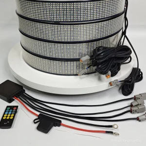 Ultra Bright 10 Row LED Wheel Ring Lights Pure White App Auto Ambient Exterior Tuning Lighting Fit Pickup UTV ATV