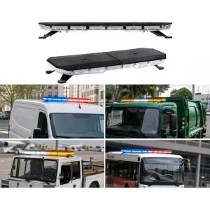 Ultra Bright Amber LED Strobe Light Bar 12 24V Rooftop Flashing Beacon for Trucks Vans 3 Years Warranty