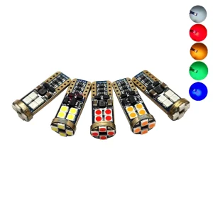 Ultra Thin 7 Color High Brightness T10 W5W LED Bulb Car Interior Atmosphere Light Side Marker Lamp 3030 12LED 12 24V CE RoHS