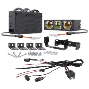 Ultra bright Led Work Light Car Auxiliary Lights White 6000K 3 Lenses Grille Light Driving Fog Lamps for Trucks SUV