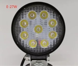 Ultra thin 34mm 27W 2000 Lumens Round Work Light 9-30V IP68/IP67 for Vehicle LED Spot Flood Beam Auxiliary Light