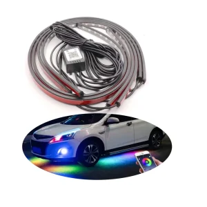 Underglow Light Neon Accent LED Strip Chassis Lights App Control RGB Auto Exterior Underbody Decorative Ambient Atmosphere Lamp