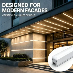 Uniform Light Emission 12W 15W LED Linear Light PC Milky Cover 8 Pixel M Clip Fixing 1 100% Dimming for Theme Park