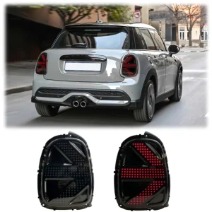 Union Jack Style Auto Car LED Rear Lamp for BMW MINI Cooper F56 F57 Headlights Clear Lens Plug+Play Brake Reverse Lights