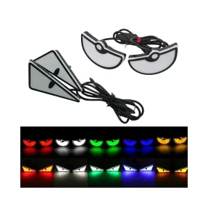 Universal 1 Pair Motorcycle Demon Eye LED Lights 12V LED Motorcycle Mini Projector Lens Lamp Car Decoration Lights