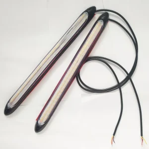 Universal 12V 15.5CM Auto LED DRL Daytime Running Light Strip Yellow Turn Signal Lamp Sequential Flow Day Light Car Light Bars