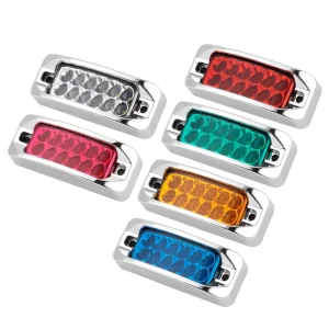 Universal 12V-24V 4inch 12LEDs LED Side Marker Strobe Light for Cars and Trucks for Trailers and Vehicles