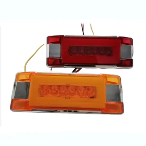 Universal 12V 24V Red Amber LED Marker Side Lights Waterproof Truck Trailer Indicator Position LED Light Car Light Accessories
