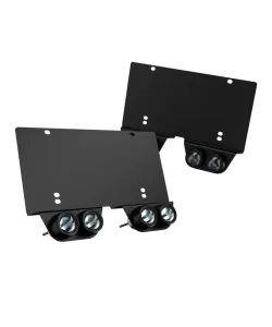 Universal 12V Aluminum Europe American Standard Car Front Bumper License Plate Frame LED Projector Auxiliary Lighting for Car