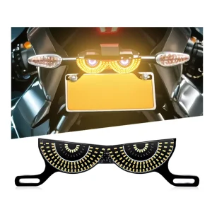 Universal 12V LED Devil Eye Lights Motorcycle License Plate Decorative Car Lights Accessories for Cars Motorcycles