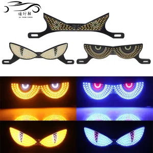 Universal 12V Led Motorcycle Lighting Systems Triangle Devil Eagle Eyes Lights for Car Accesorios Para Moto Lights