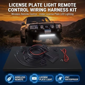 Universal 140W 9V 30V Automotive Wire Harness Rubber Relay Fuse Kit SUV License Plate Under Lamp Auxiliary LED Light Bar