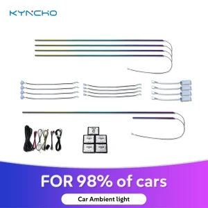 Universal 18 in 1 K4 Car Ambient Light Symphony LED 12V Car Decorative Auto Interior Lighting Lamp Invisible Design