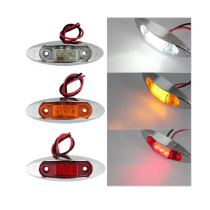 Universal 1W LED Clearance Side Marker Lights Piranha Styling Trucks Trailers Boats Cars Bus 12V 24V Red Amber Tail Indicators