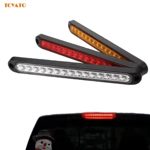 Universal 24V 15 LED Rear Brake Turn Signal Side Marker Warning Light Bar for Trucks Trailers Buses
