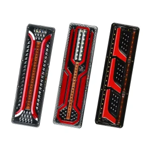 Universal 24V Square Auto Brake Reverse Turn Light LED Taillight Rear Lamp for Truck Tractor Trailer RV