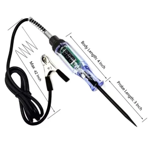 Universal 6V 12V 24V Wired Car Truck Voltage Circuit Tester Auto Diagnostic Probe Test Pen Light Bulb Electric Tools