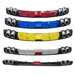 Universal ABS Plastic Exterior Car Bumper Rear Diffuser Spoiler Lip for Sedan