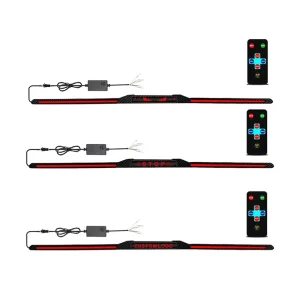 Universal Adjustable Carbon Fiber Car LED Tail Lights Strip Dynamic Flowing Turn Signal Brake Light for Car Modification